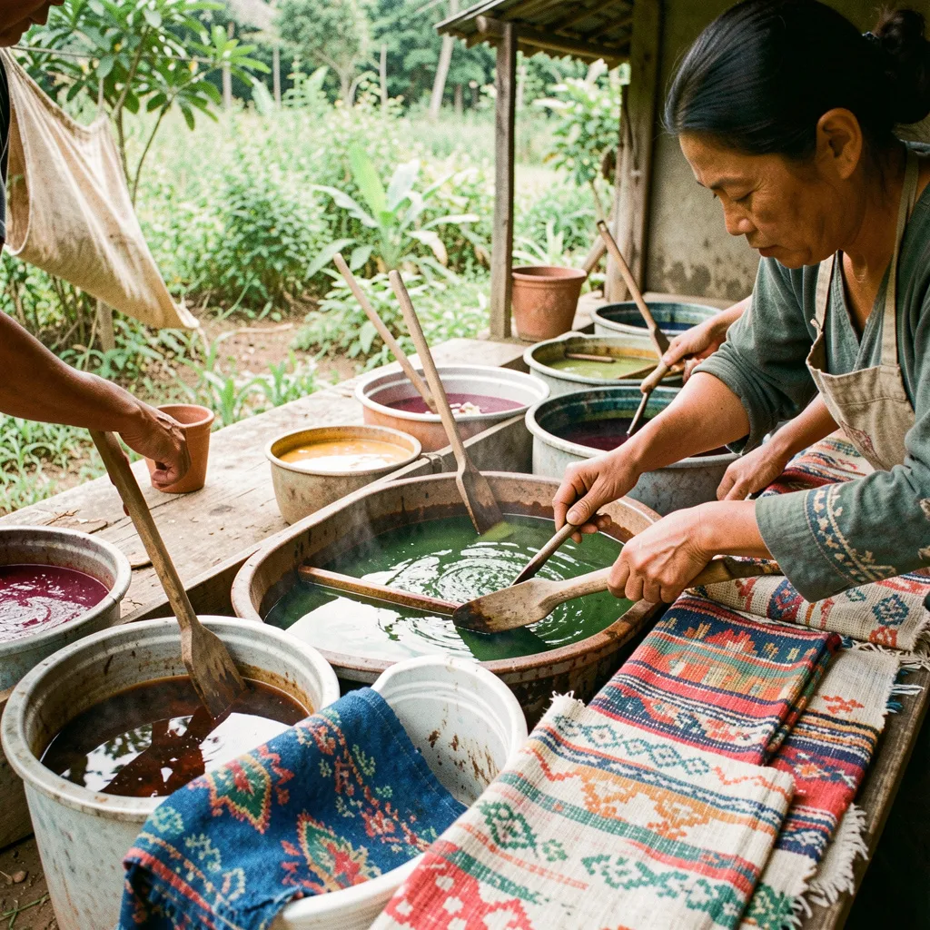Naturlig tekstilfargeprosess